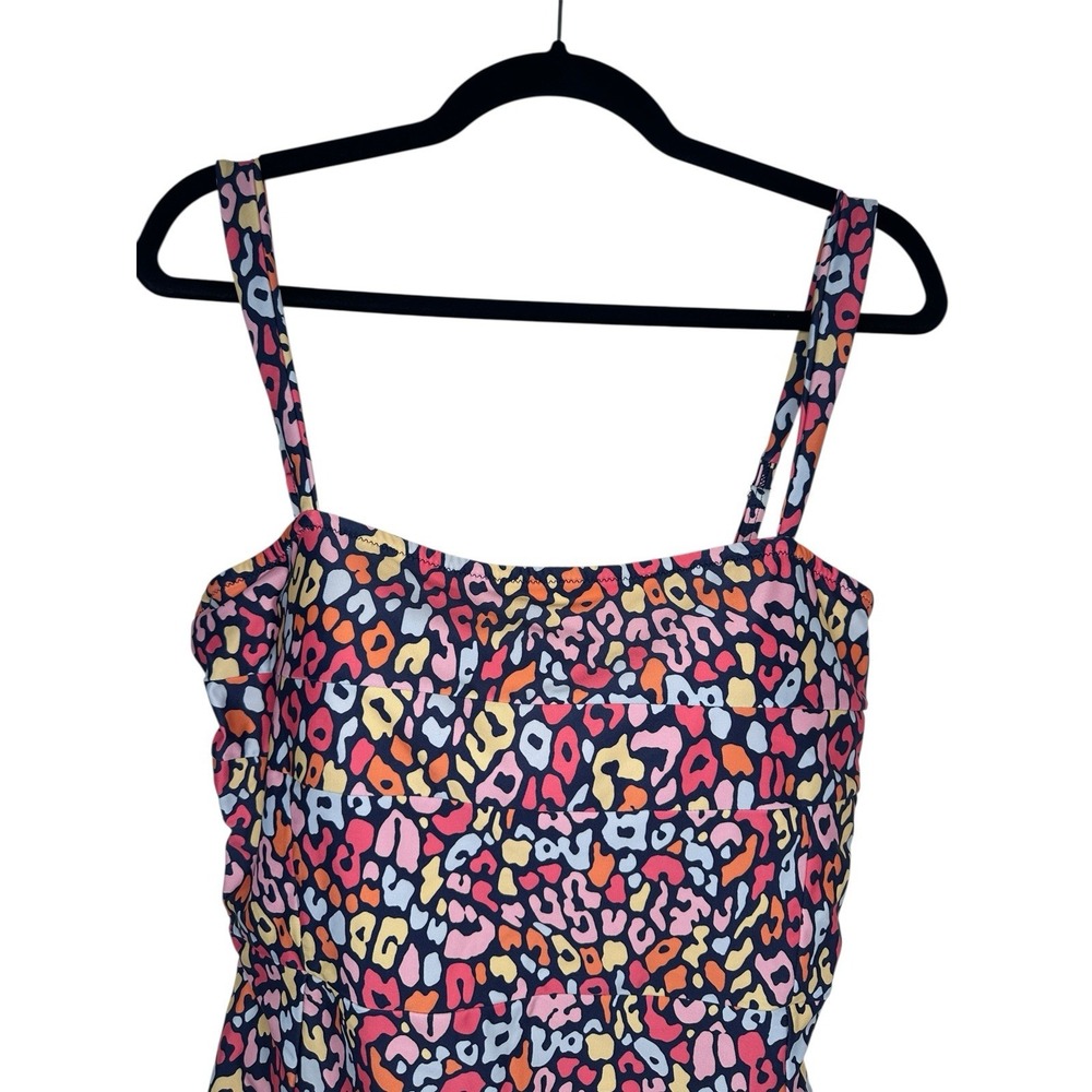 Summersalt Wide Strap Oasis One Piece Swimsuit Multicolored Leopard Swim Sz 12 - Picture 6 of 8